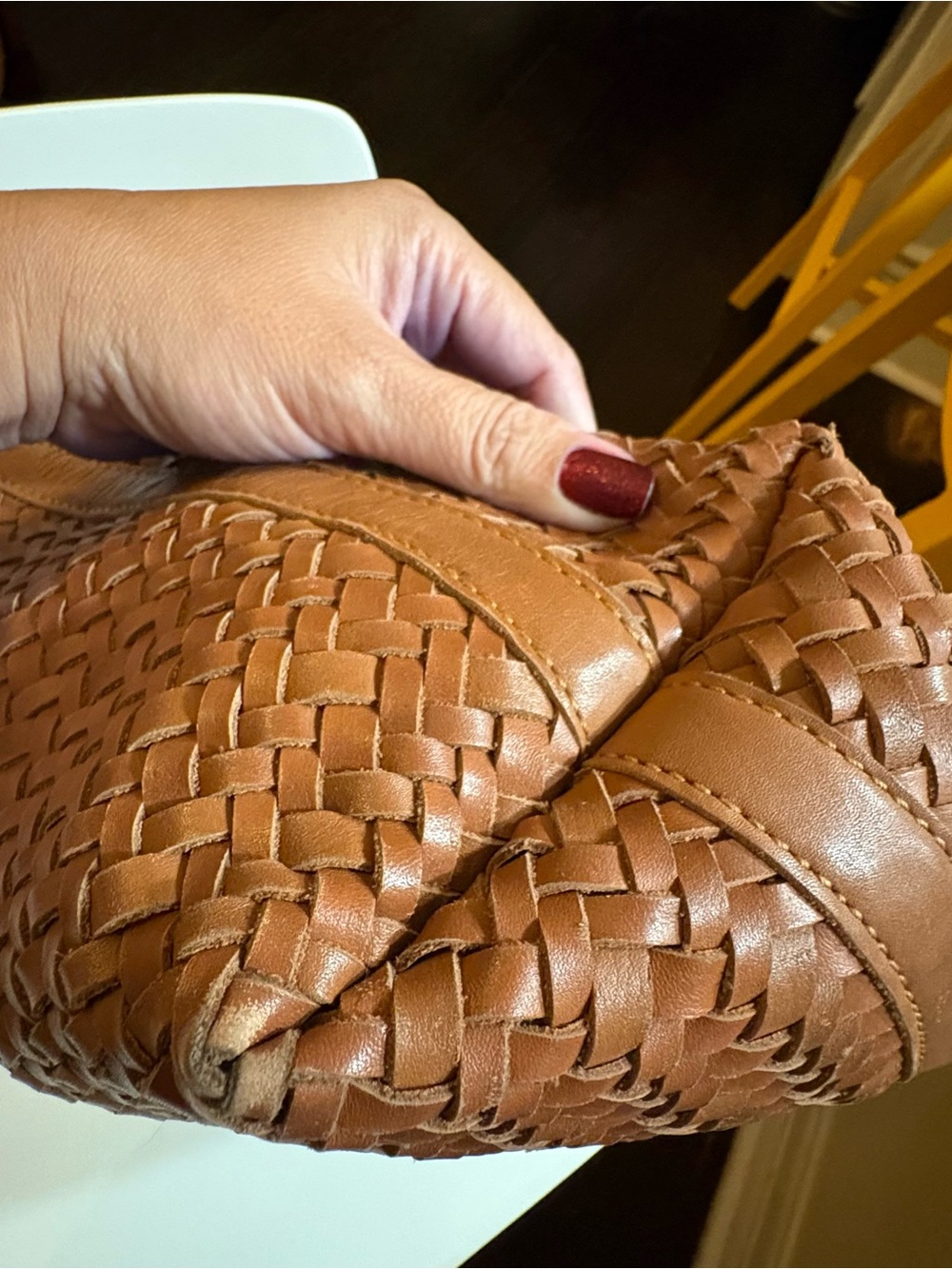 Madewell Brown Woven Leather Tote - Picture 8 of 13